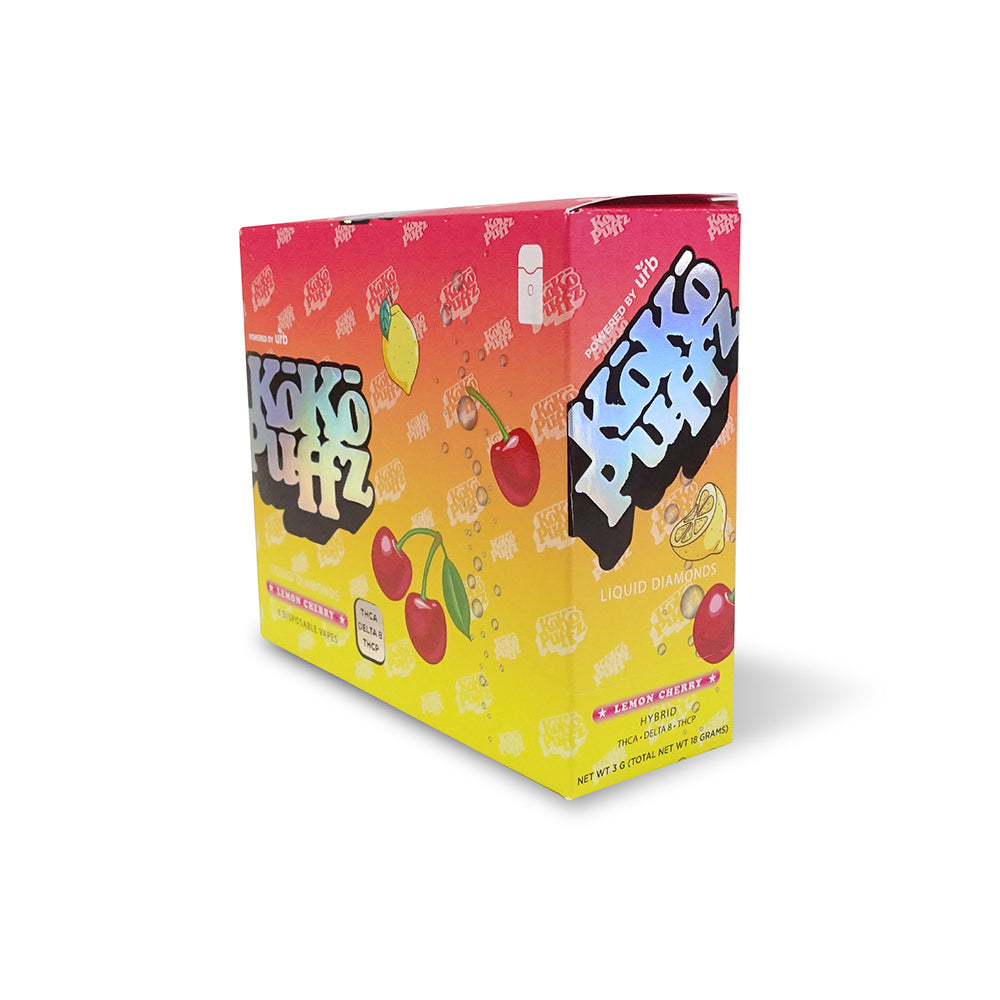 Koko Puffz Lemon Cherry Vape + Delta 8 - 6 Pack